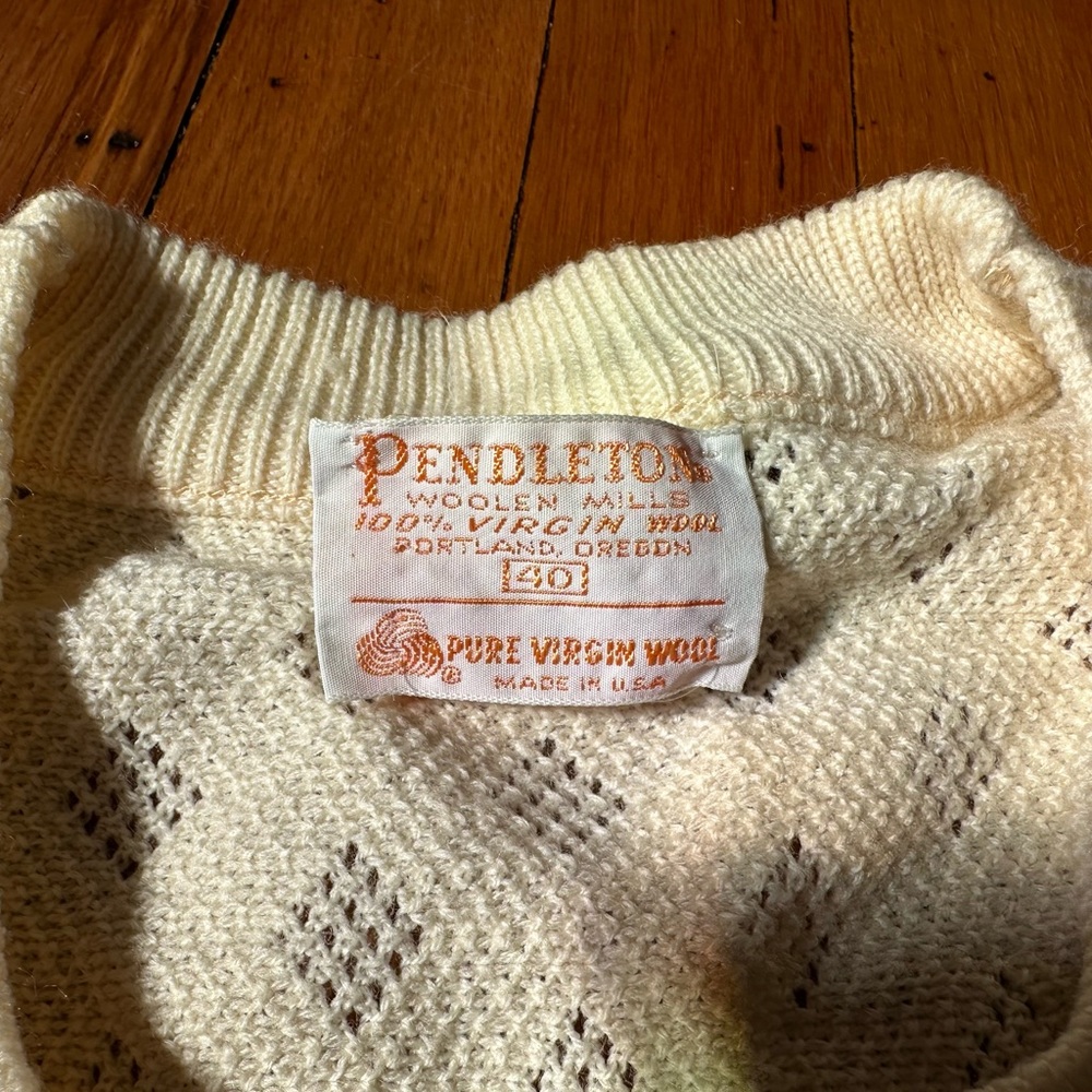 Pendleton Size 40 (Large) Scoop Neck Wool Sweater - image 4